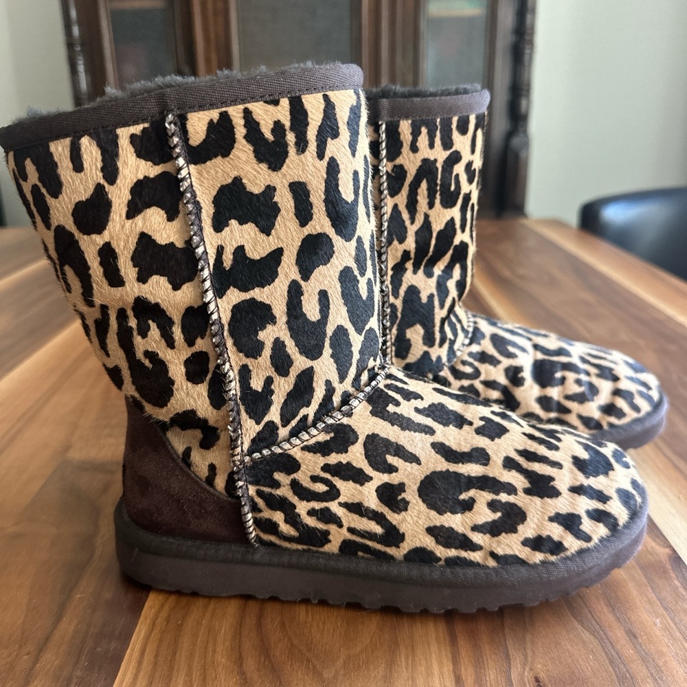 UGG Cheetah Print Classic Short Boots